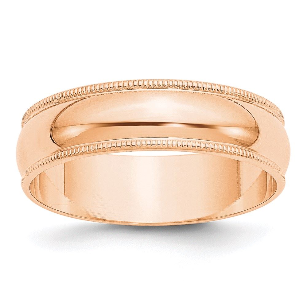 10KY 3mm LTW Milgrain Half Round Band Size 9 10KY 3mm LTW Milgrain Half Round Band Size 9