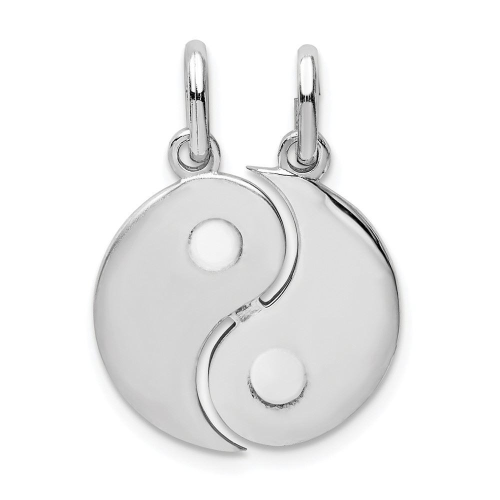 Sterling Silver Glitter Infused Heart Charm Pendant