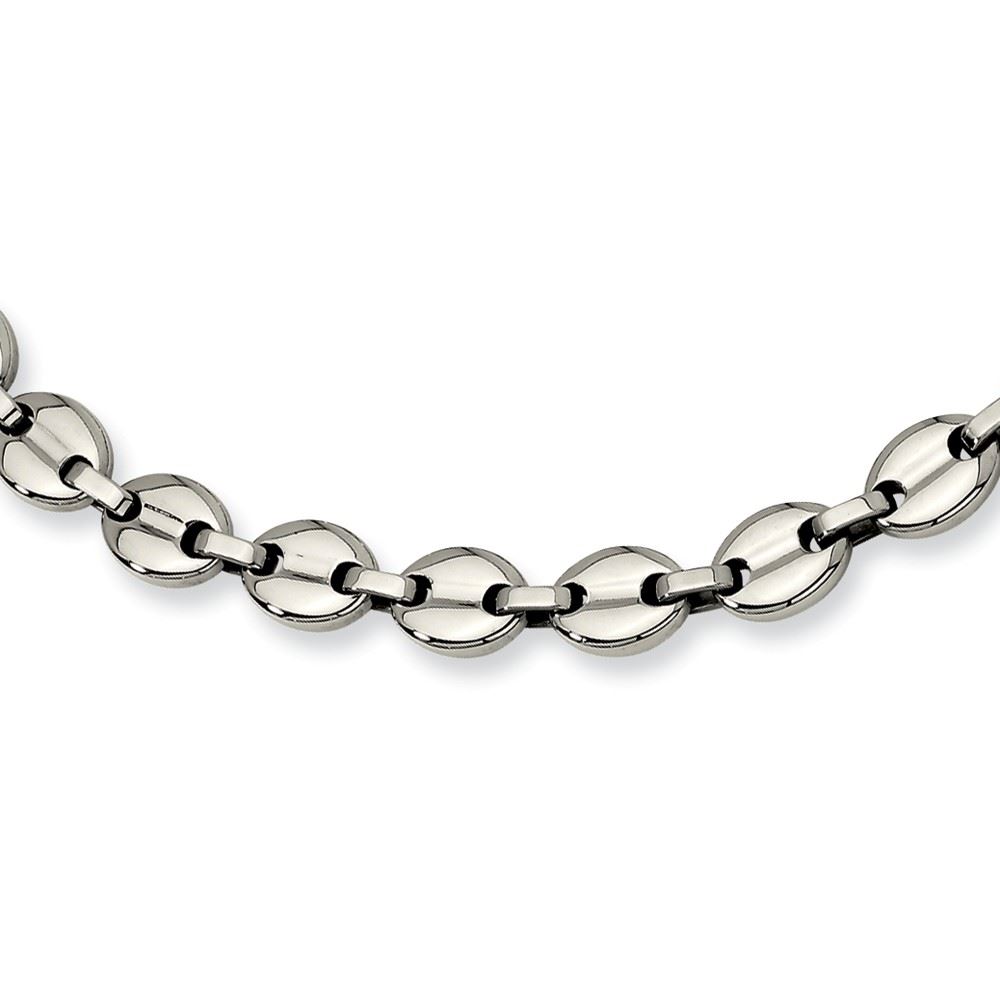 Ladies Chisel Stainless Steel Twisted Heart Pendant Pendant Necklace 18/"