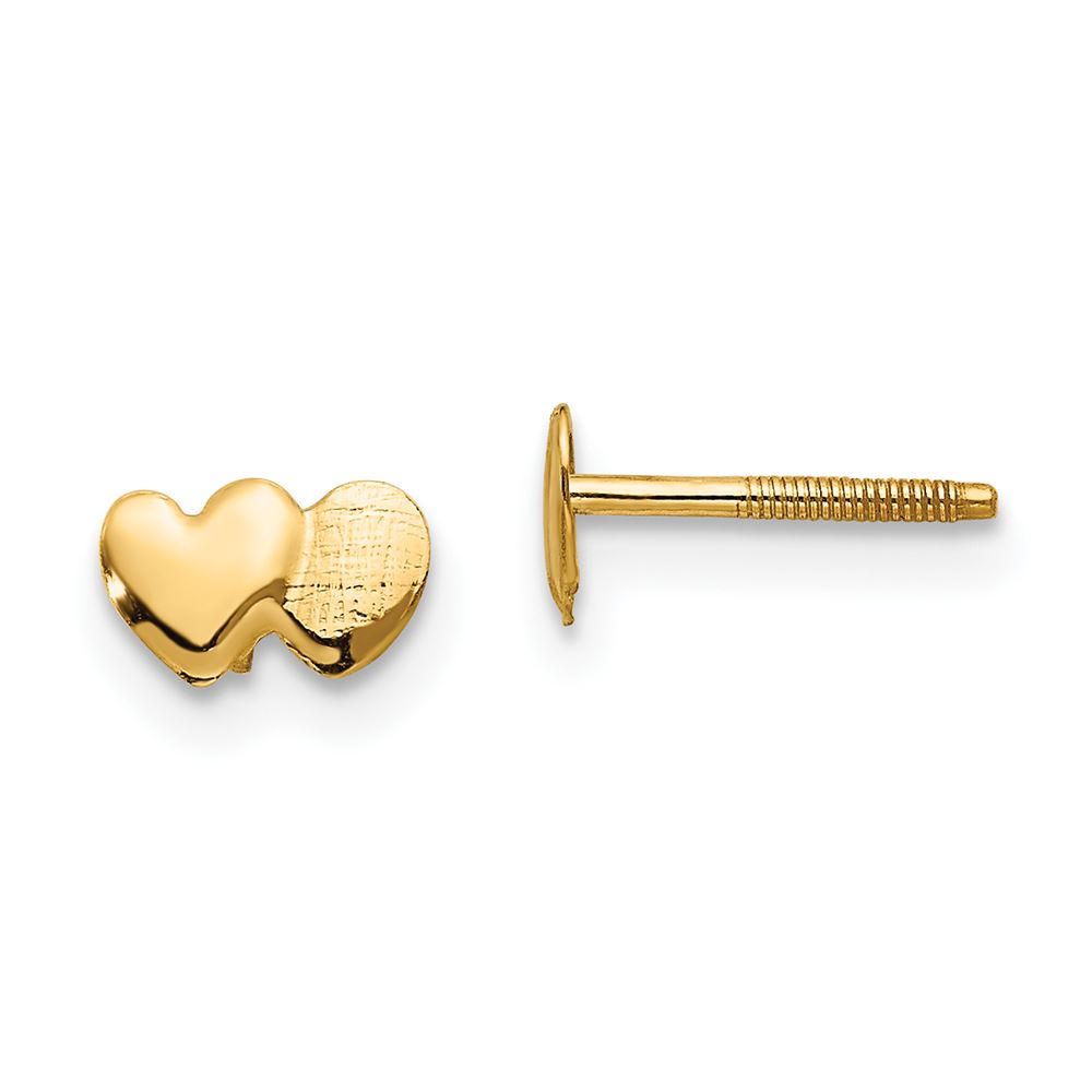 14k Yellow Gold Madi K Polished Butterfly Screwback Earrings
