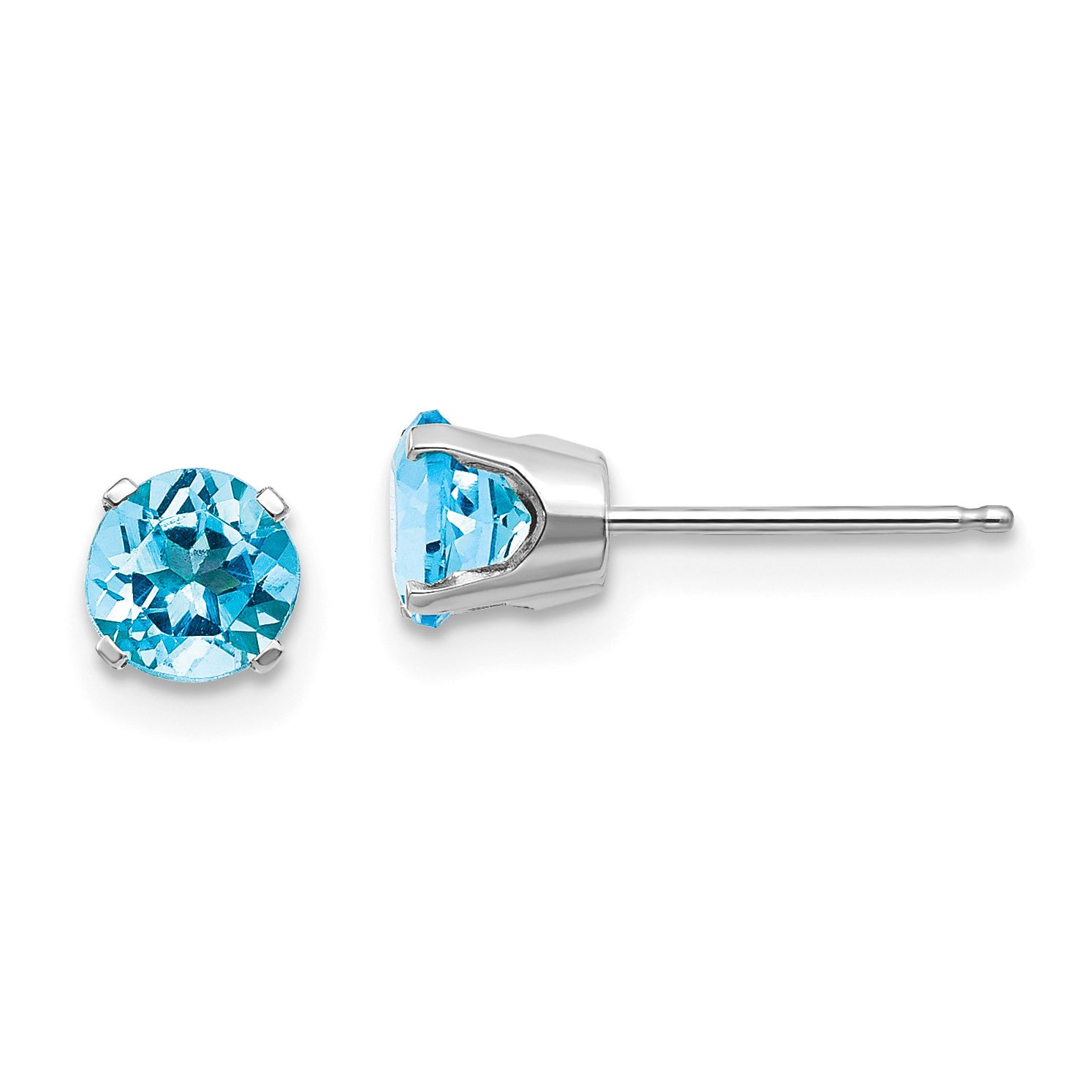 14K Yellow Gold Round Prong Birthstone Post Stud Earrings 14K Yellow Gold Round Prong Birthstone Post Stud Earrings