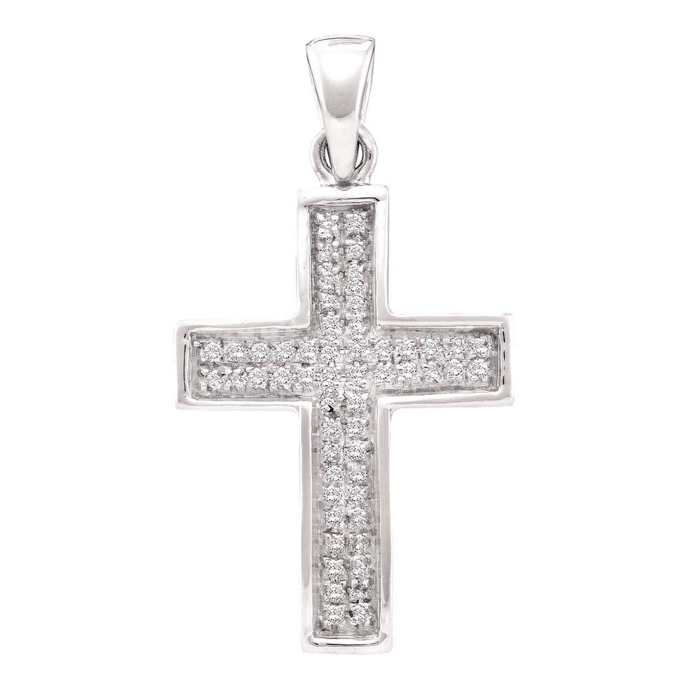 0.15CTW DIAMOND CROSS CHARM