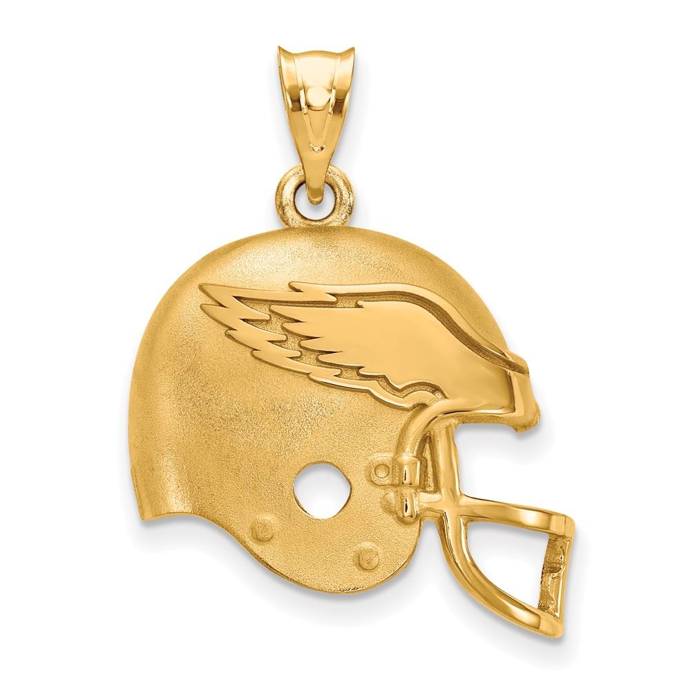 925 Sterling Silver Polished USA Football Sports Helmet Charm Pendant