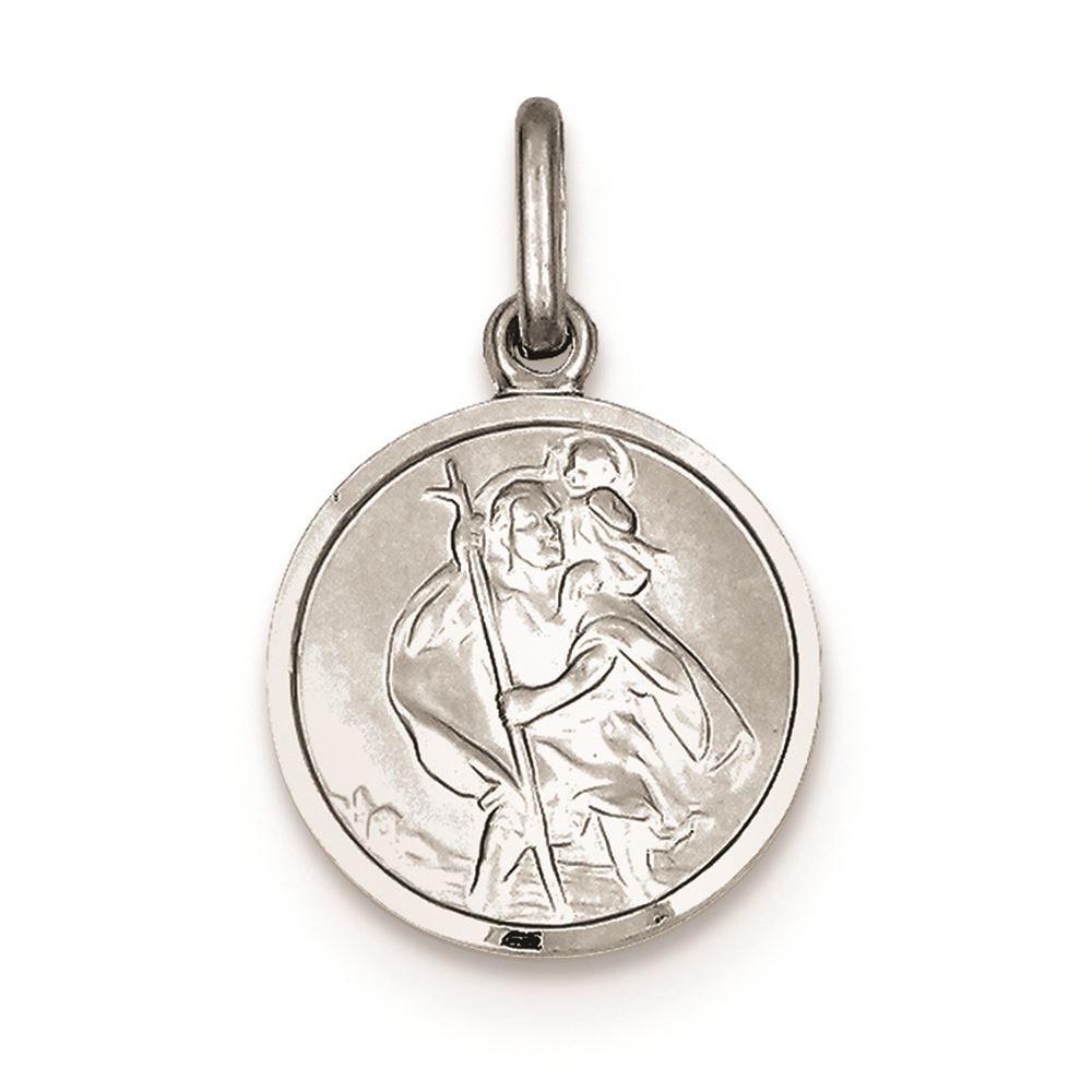 Christopher Protect Us Medal Charm Pendant MSRP $25 .925 Sterling Silver St