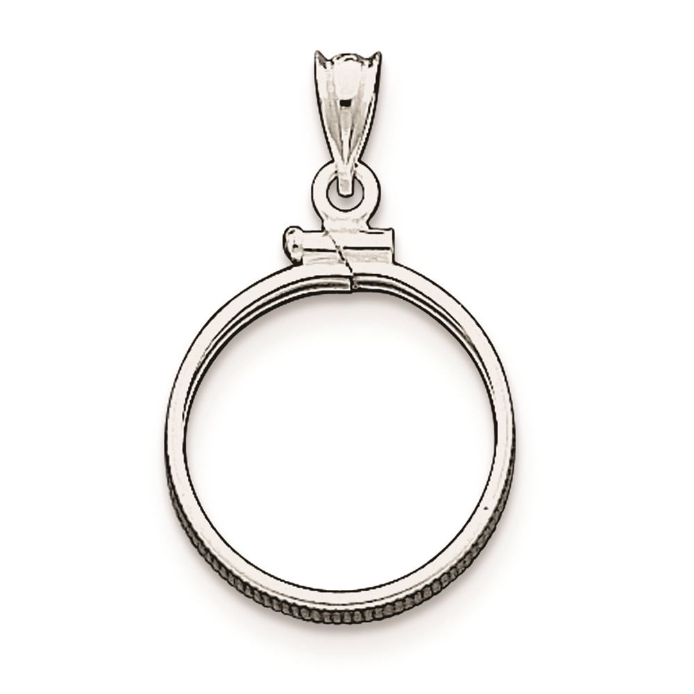 .925 Sterling Silver Coin Holder Charm Pendant Does Not Include Coin .925 Sterling Silver Coin Holder Charm Pendant Does Not Include Coin