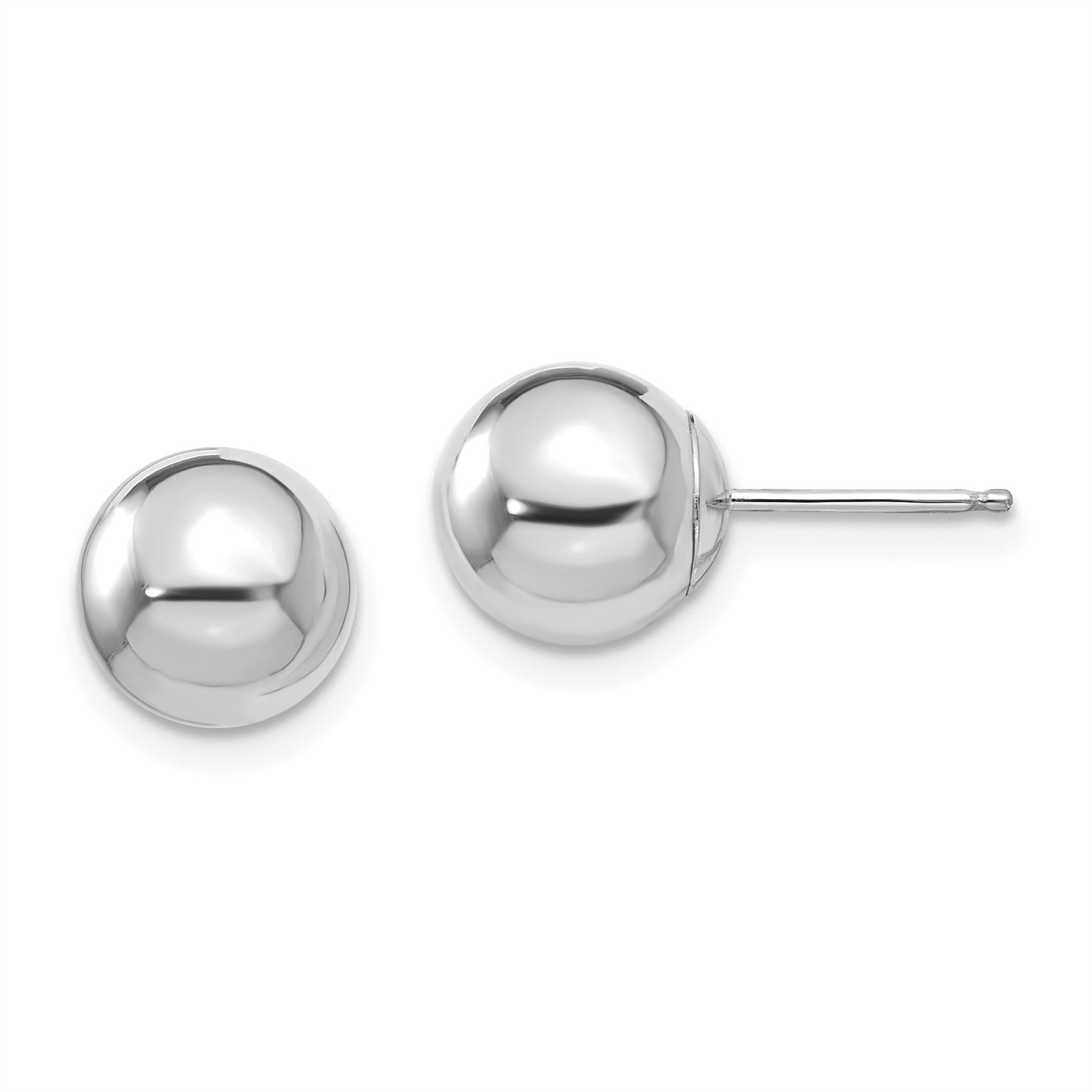 14kt White Gold Madi K Polished Rose Post Earrings