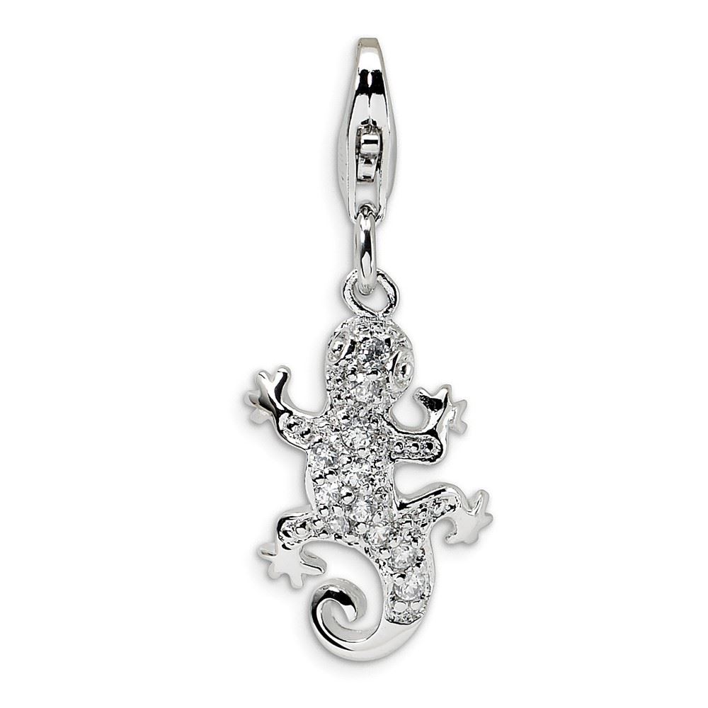 Amore La Vita Sterling Silver CZ Letter Y Click-On Lobster Clasp Charm Pendant