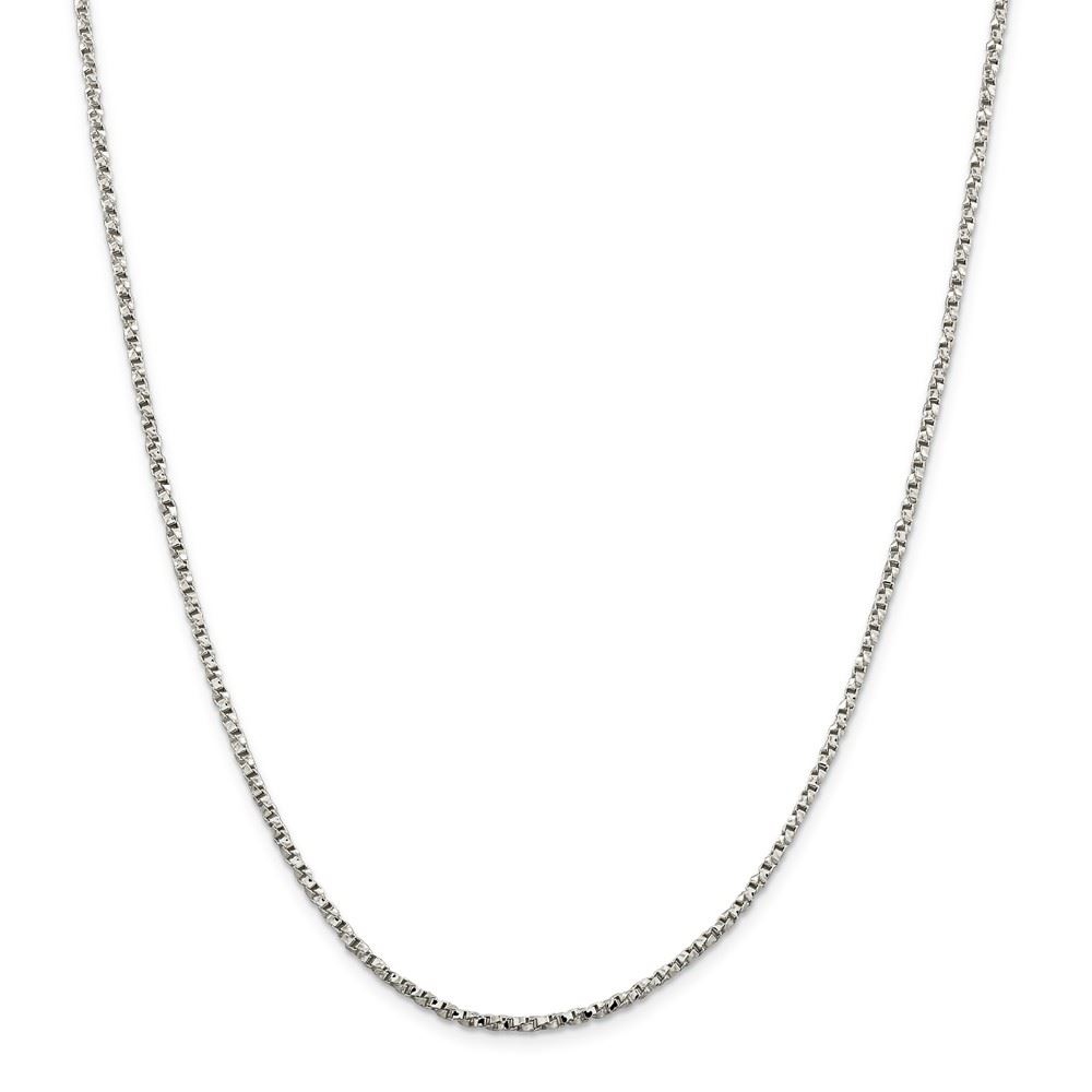 925 Sterling Silver 2.25mm Twisted Box Chain 24 Inch 925 Sterling Silver 2.25mm Twisted Box Chain 24 Inch