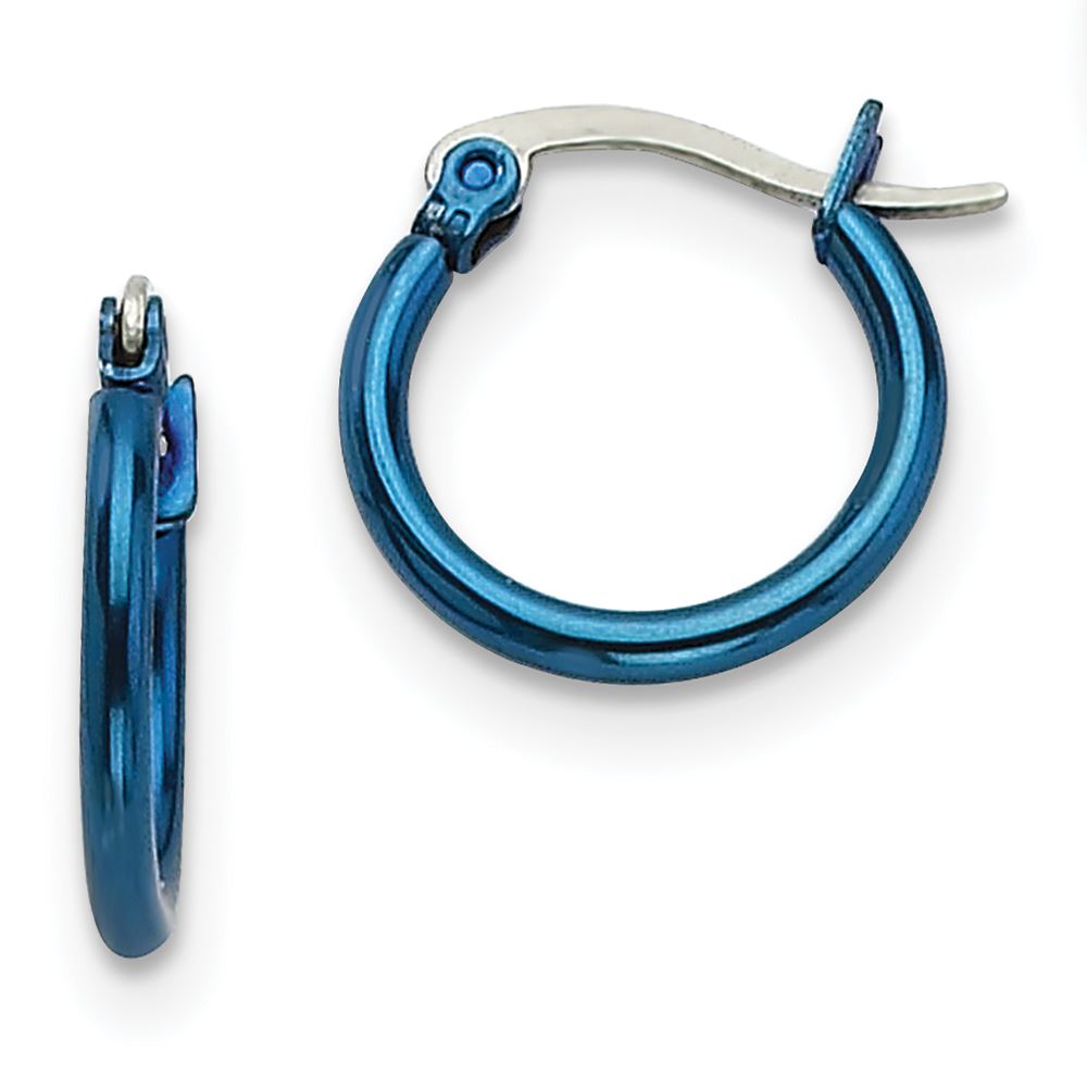 Stainless Steel Gold IP plated 15.5mm Hoop Earrings