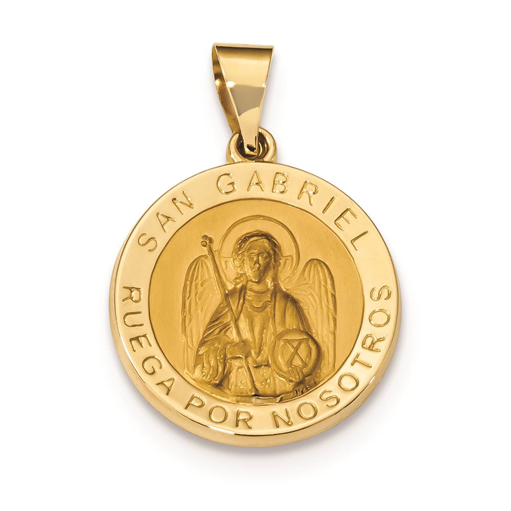 Hollow St Peter Medal In 14K Yellow Gold