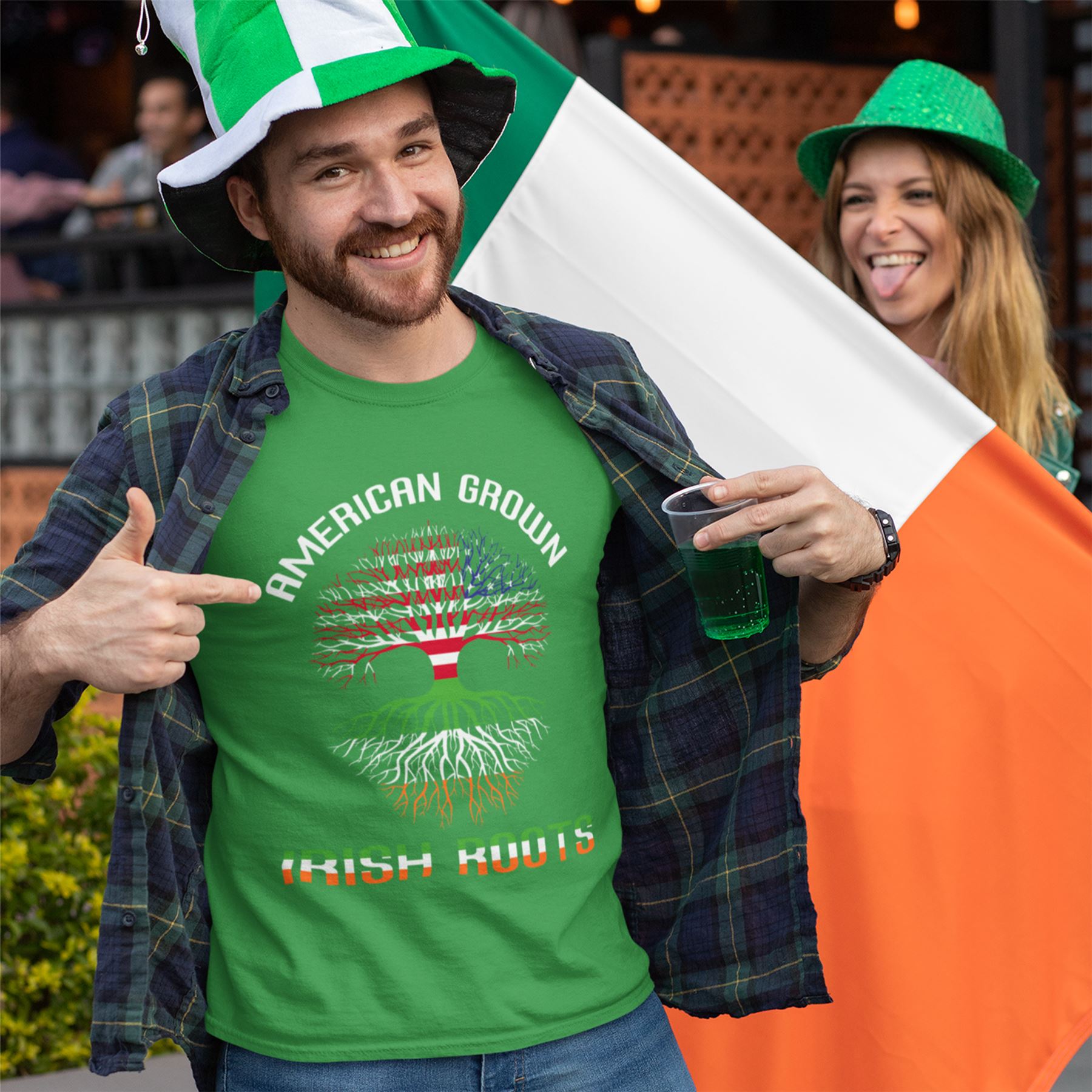 American Grown Irish Roots St Patricks Day Shirts Men Tshirt Shirt Ireland - Picture 7 of 15