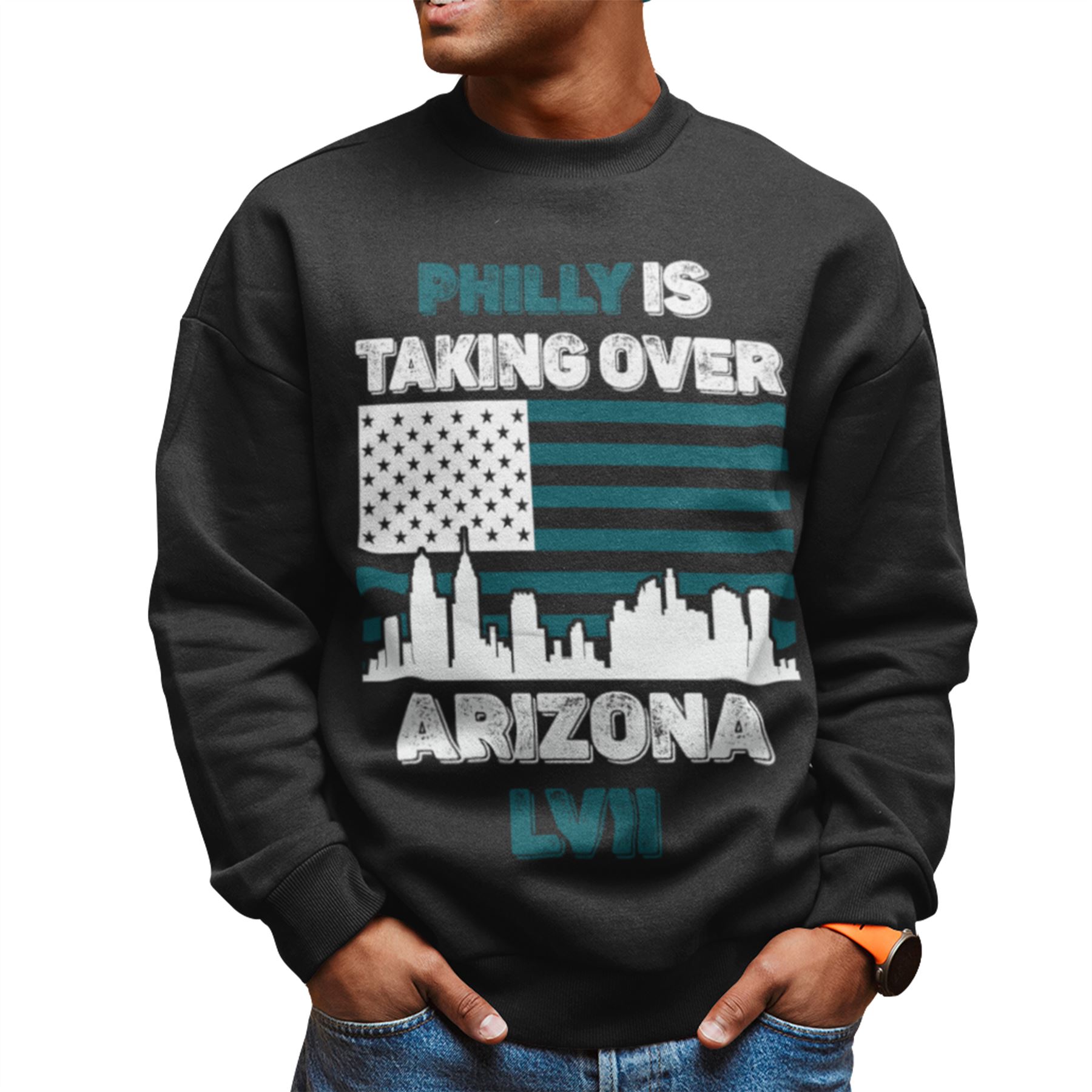 Philly Is Taking Over Philadelphia Sweater Philly Sweatshirt Eagles Football - Picture 6 of 10