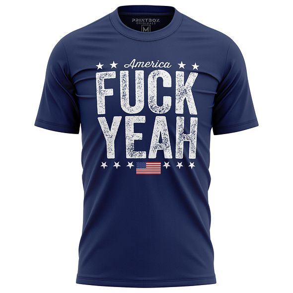 4th of July Shirt for Men America F*ck Yeah Funny Mens Shirt USA Flag - Picture 5 of 15
