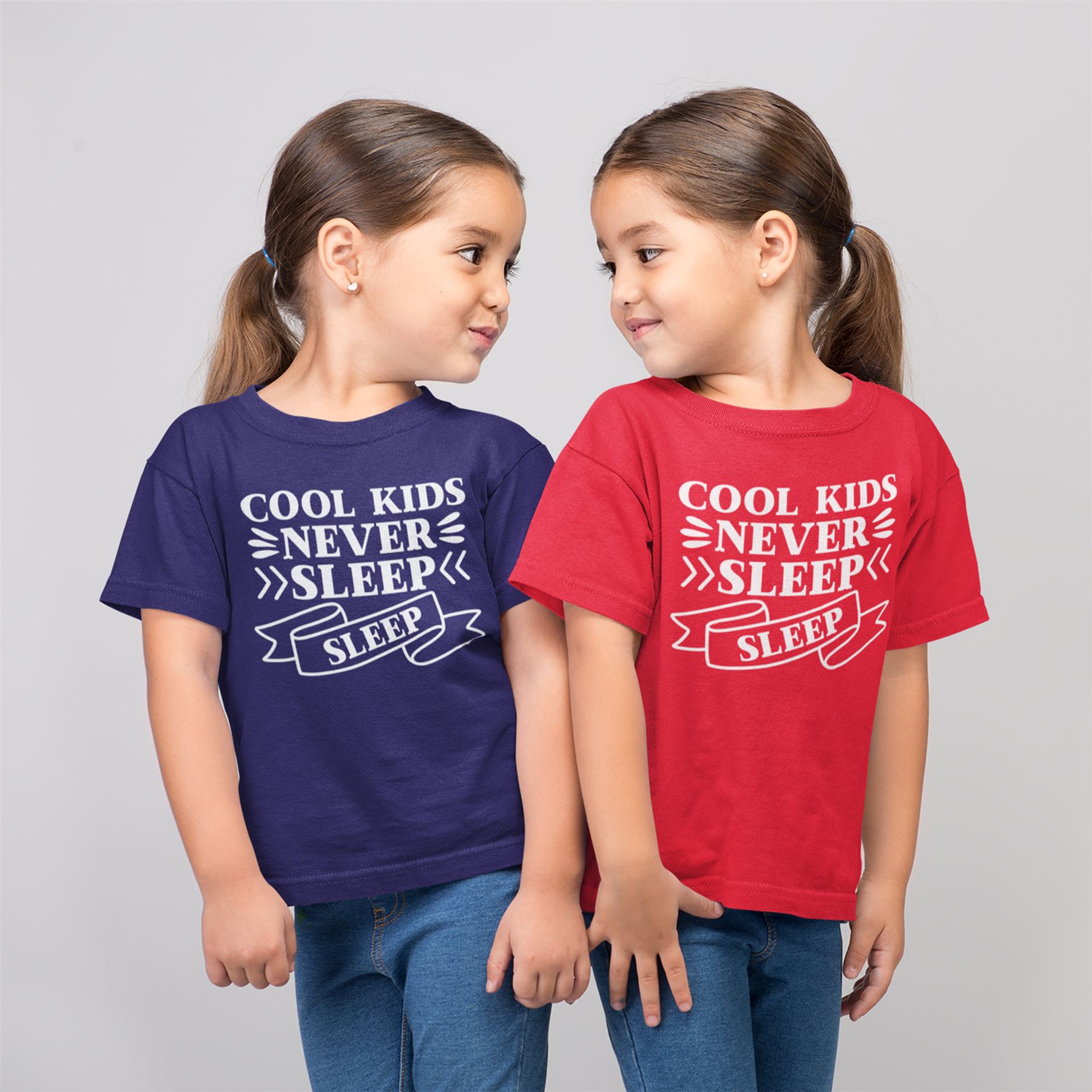 Cool Kids Never Sleep Funny Boys Tshirt T Shirt Girls Tee Top Girls Gifts - Picture 6 of 19