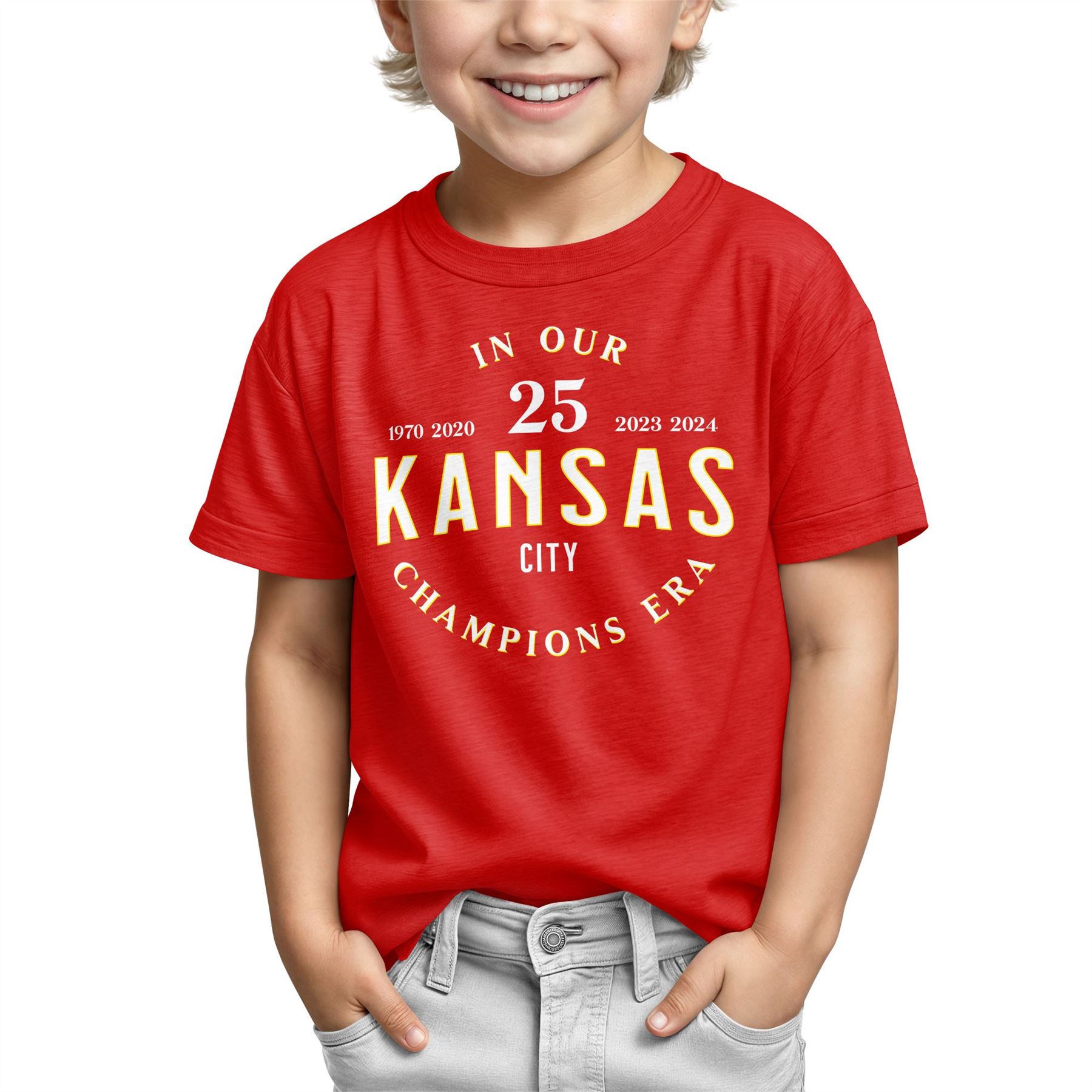 Kansas City Shirt für Kinder In Our Champions Era Jungen Mädchen Unisex T-Shirt - Bild 7 von 10