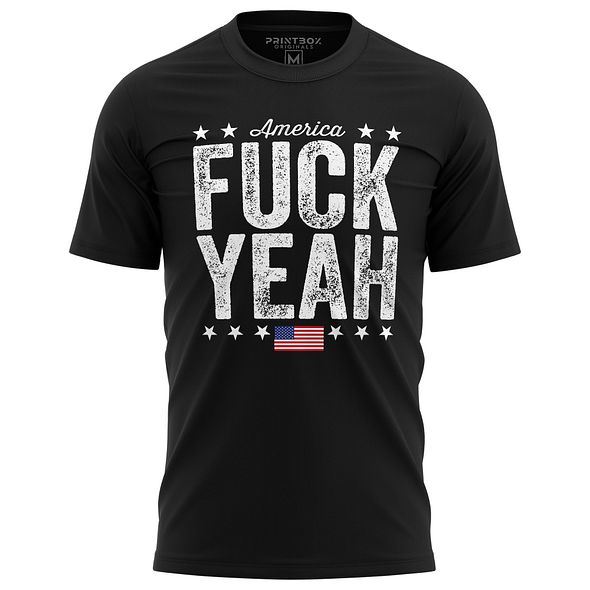 4th of July Shirt for Men America F*ck Yeah Funny Mens Shirt USA Flag - Picture 13 of 15