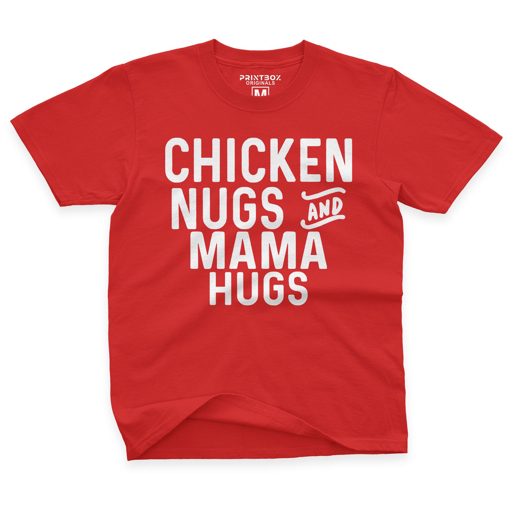 Chicken Nugs Mama Hugs Boys Tshirt Girls Top Tee Tshirts Funny Birthday Gift - Picture 14 of 18