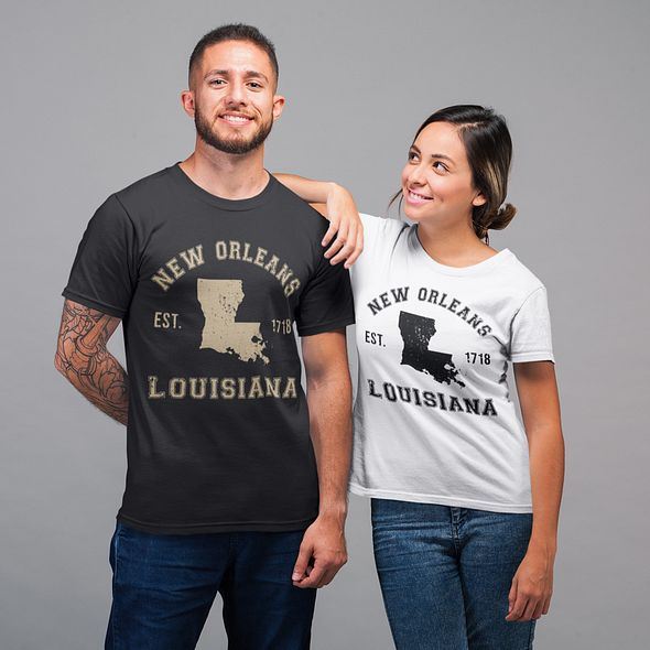 New Orleans Shirts Men Louisiana Baseball Basketball Football Shirt Unisex - Picture 13 of 15