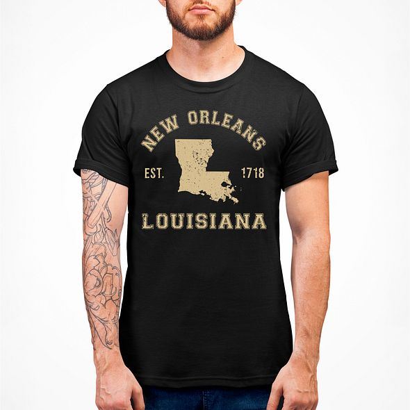 New Orleans Shirts Men Louisiana Baseball Basketball Football Shirt Unisex - Picture 12 of 15