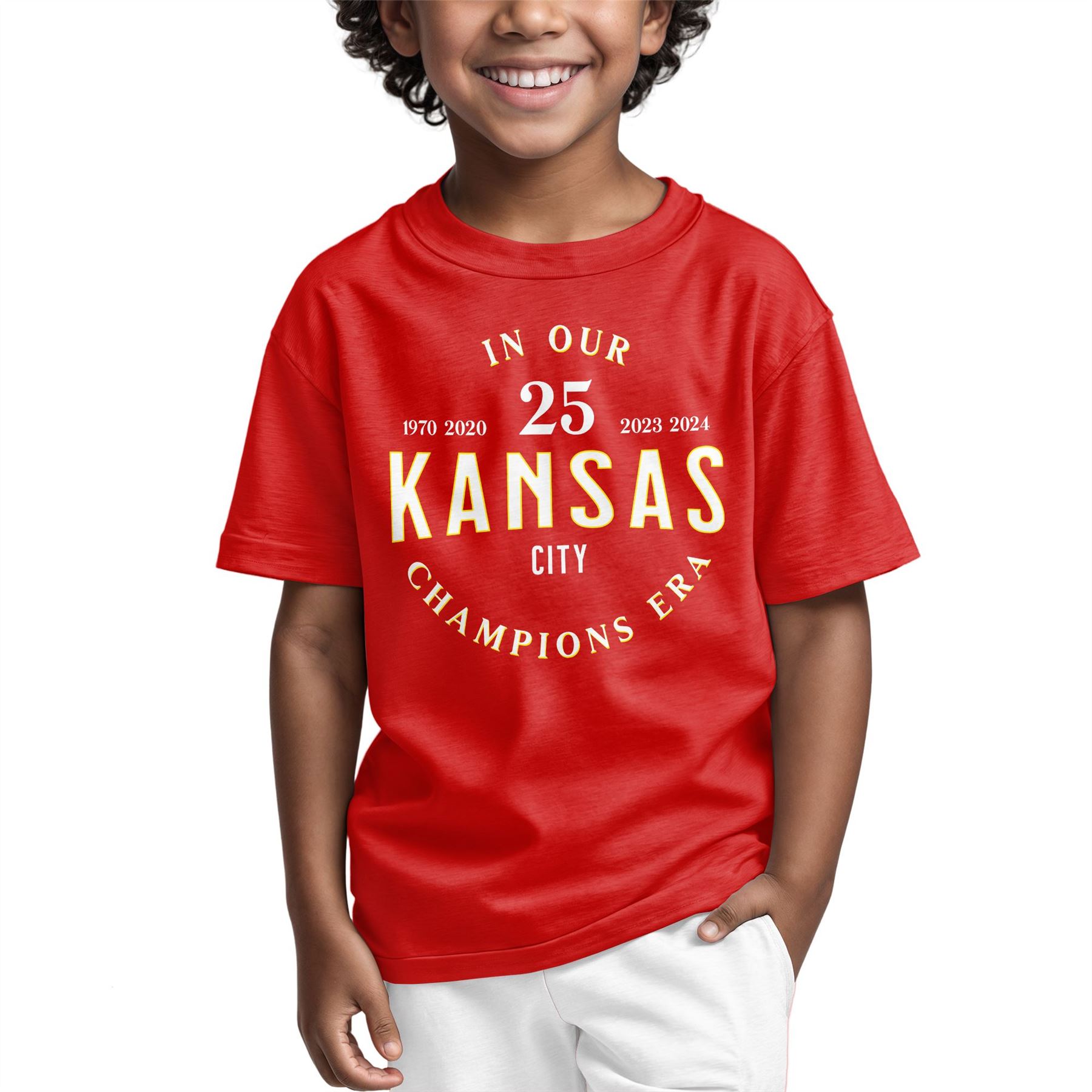 Kansas City Shirt für Kinder In Our Champions Era Jungen Mädchen Unisex T-Shirt - Bild 6 von 10