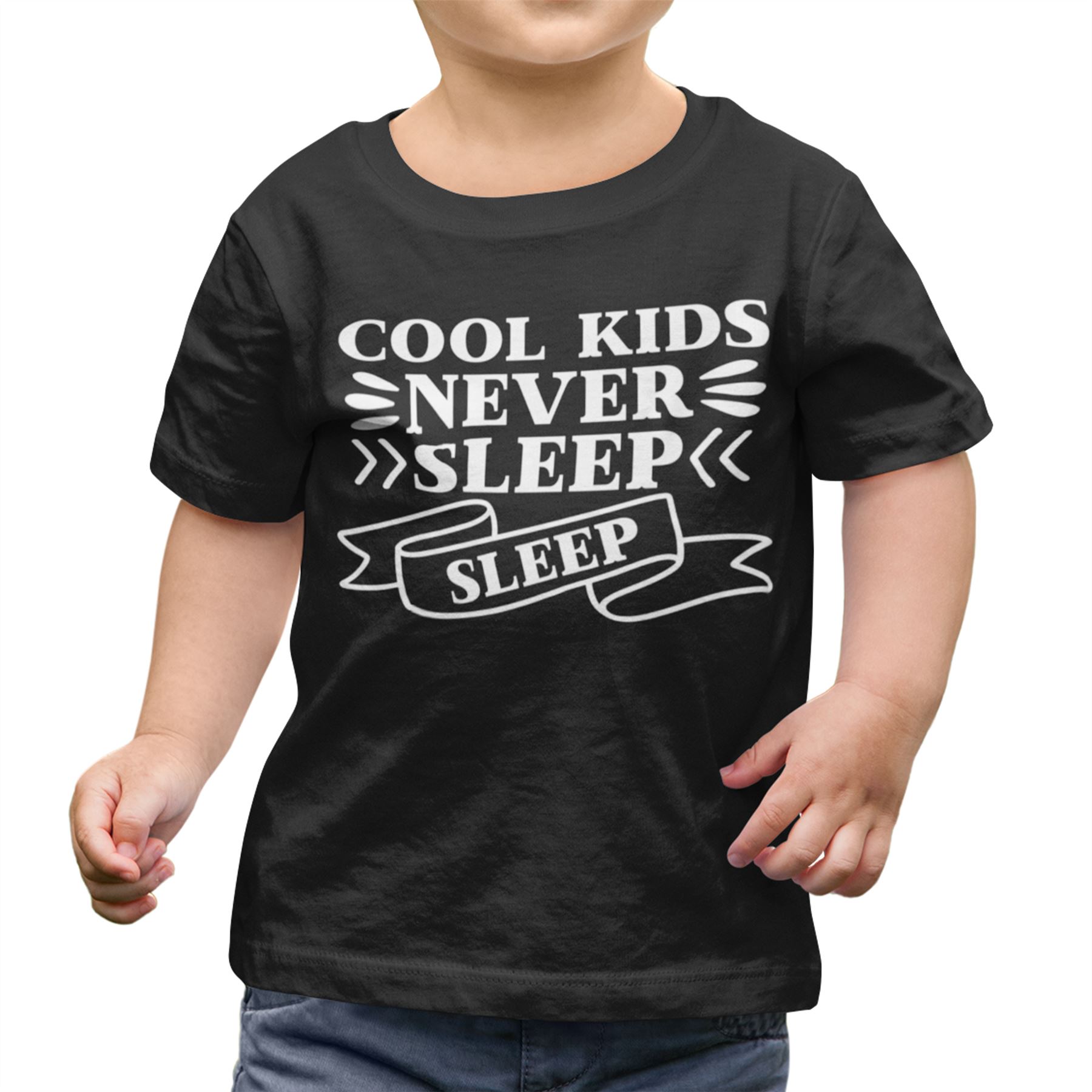 Cool Kids Never Sleep Funny Boys Tshirt T Shirt Girls Tee Top Girls Gifts - Picture 7 of 19