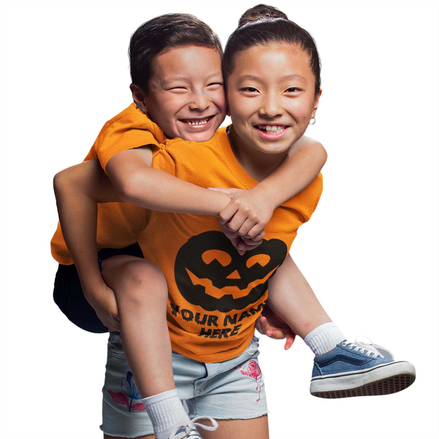 Personalized Pumpkin Halloween TShirt Boys Girls Fall Shirts Outfit Kids Shirt - Picture 7 of 15