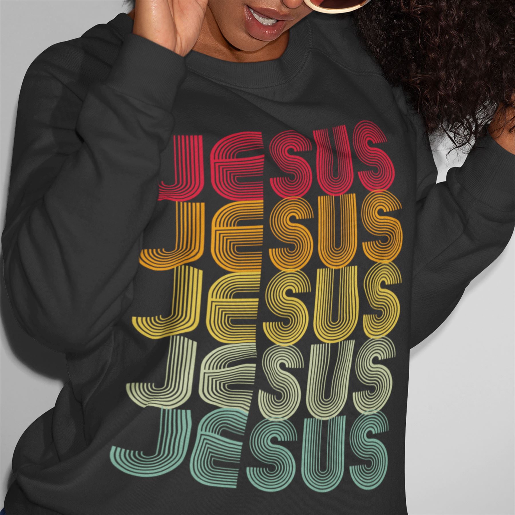Jesus Sweater Saviour Sweatshirt Mens Top Church Bible Psalm Womens - Picture 15 of 18