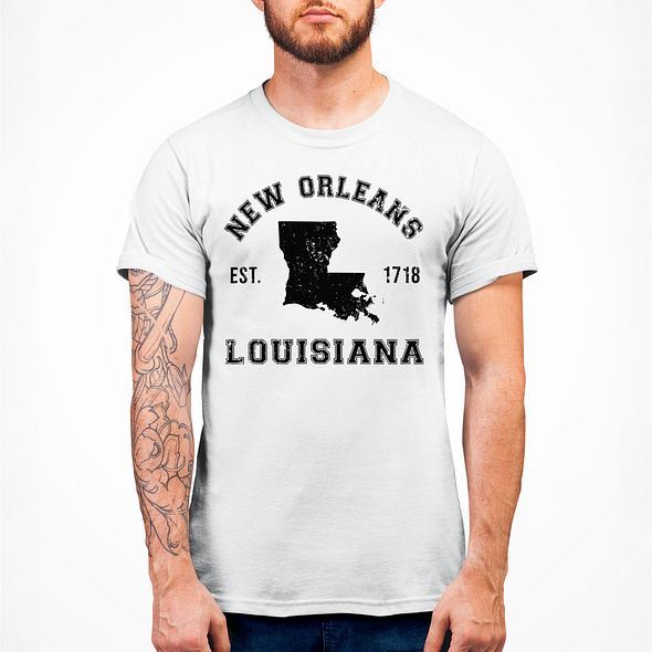New Orleans Shirts Men Louisiana Baseball Basketball Football Shirt Unisex - Picture 7 of 15