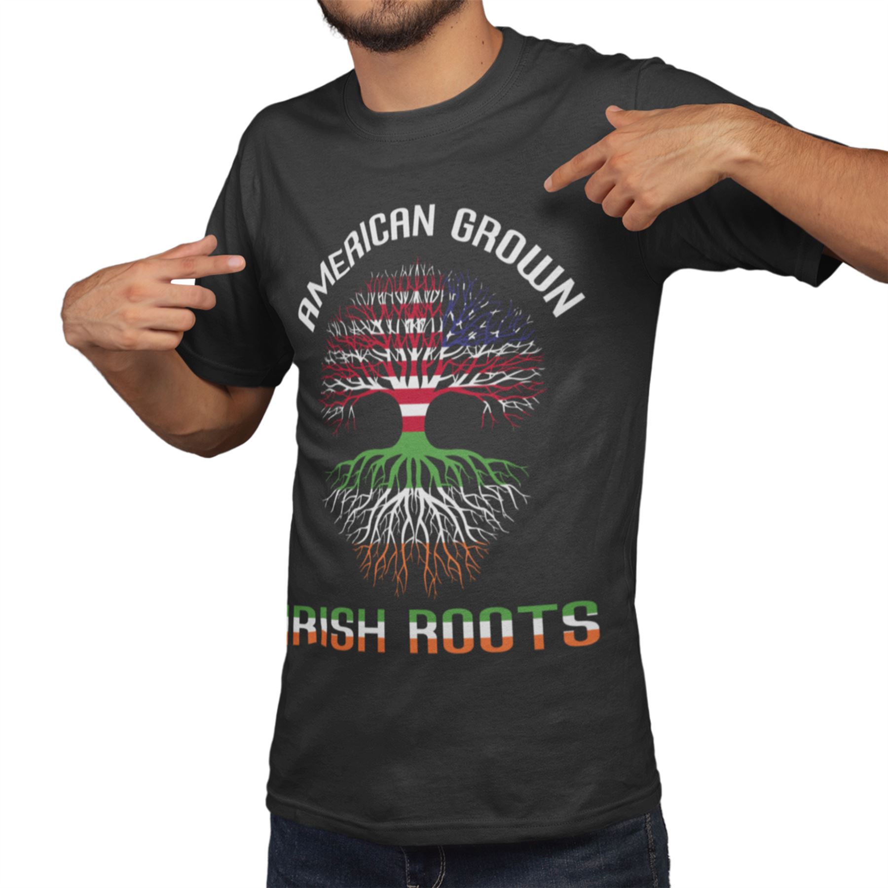 American Grown Irish Roots St Patricks Day Shirts Men Tshirt Shirt Ireland - Picture 13 of 15