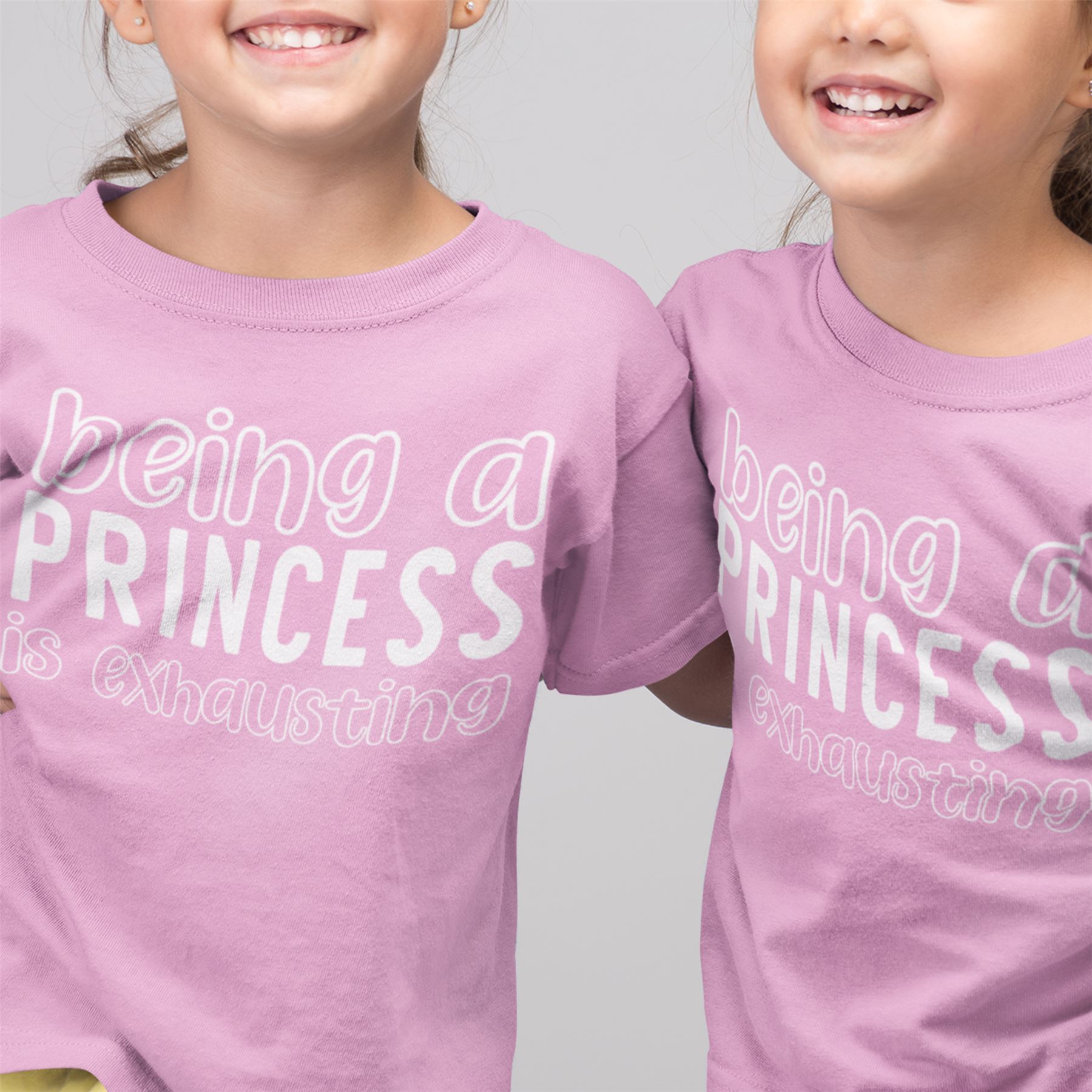 Being a Princess Is Exhausting Tshirt Girls Girl Top Tee T Shirts Gifts - Picture 8 of 10