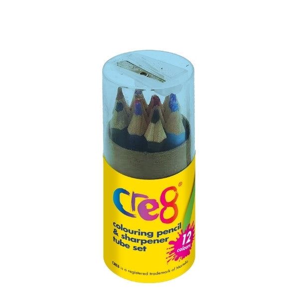 Half Size Colouring Pencils With Sharpener Set - Picture 1 of 2