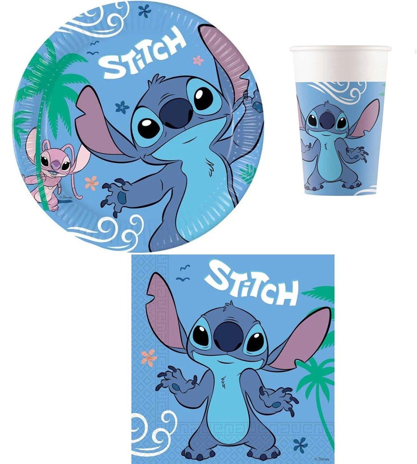 Stitch Birthday Party Supplies, Plates, Cups, Decorations, Balloons, Banners - Picture 2 of 22