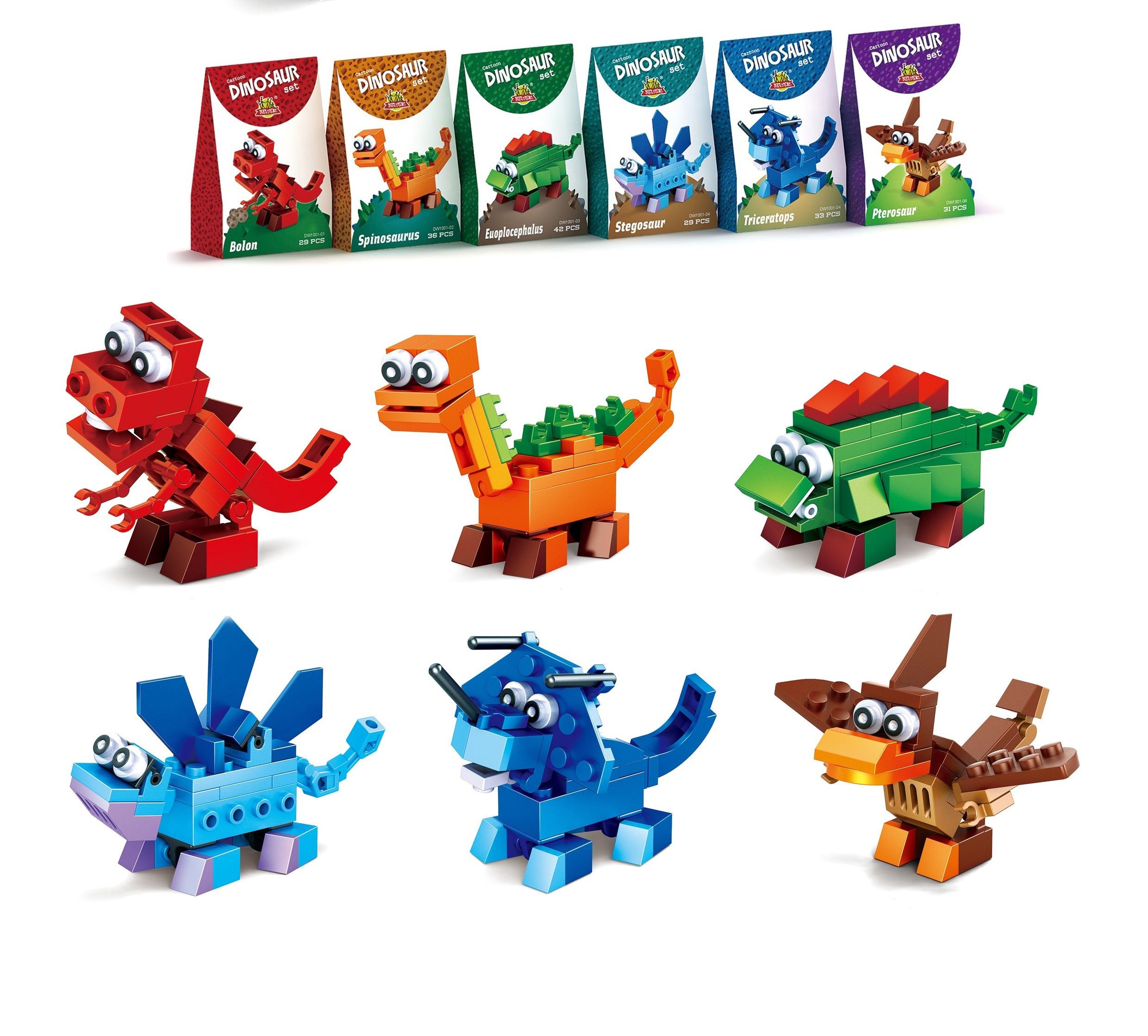 Cartoon Dinosaur Building Blocks Brick Kit - Picture 4 of 4