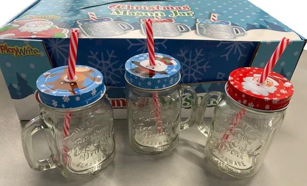 Christmas Glass Mason Drinking Jar - Picture 5 of 5