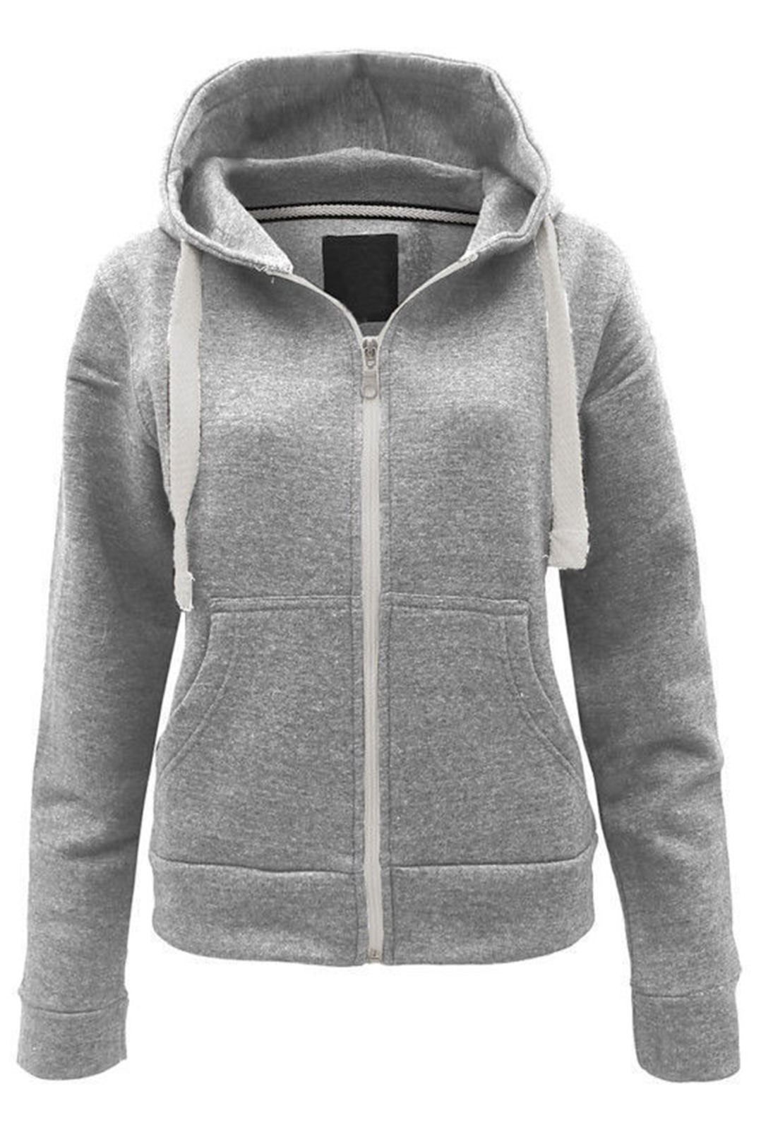 ladies white zip up fleece