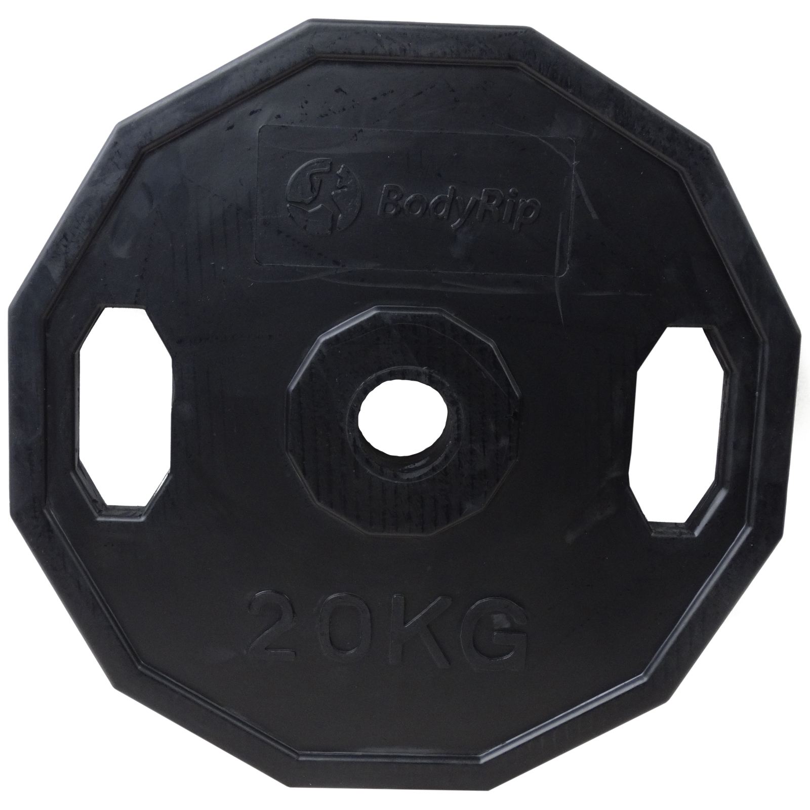 BodyRip Olympic Rubber Coated Polygonal Hex Weight Disc Plates Gym