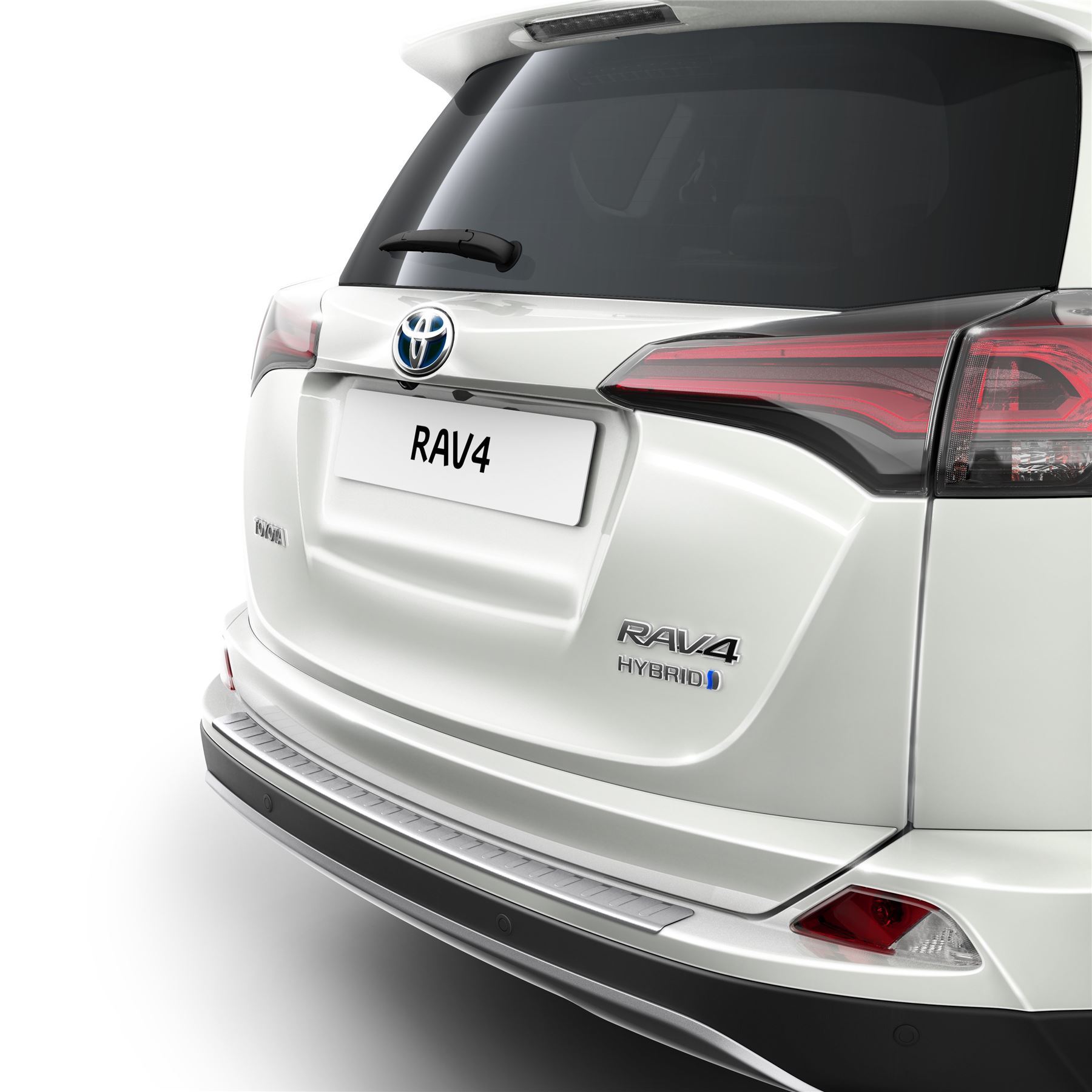 stainless steel Genuine Toyota RAV4 Rear bumper protection plate