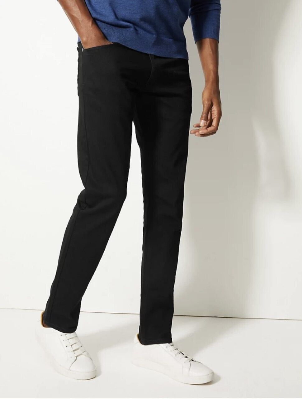 MENS ex m*s SLIM JEAN COTTON RICH SLIM DENIM PANT TROUSER COLOURS & SIZES - Picture 6 of 9