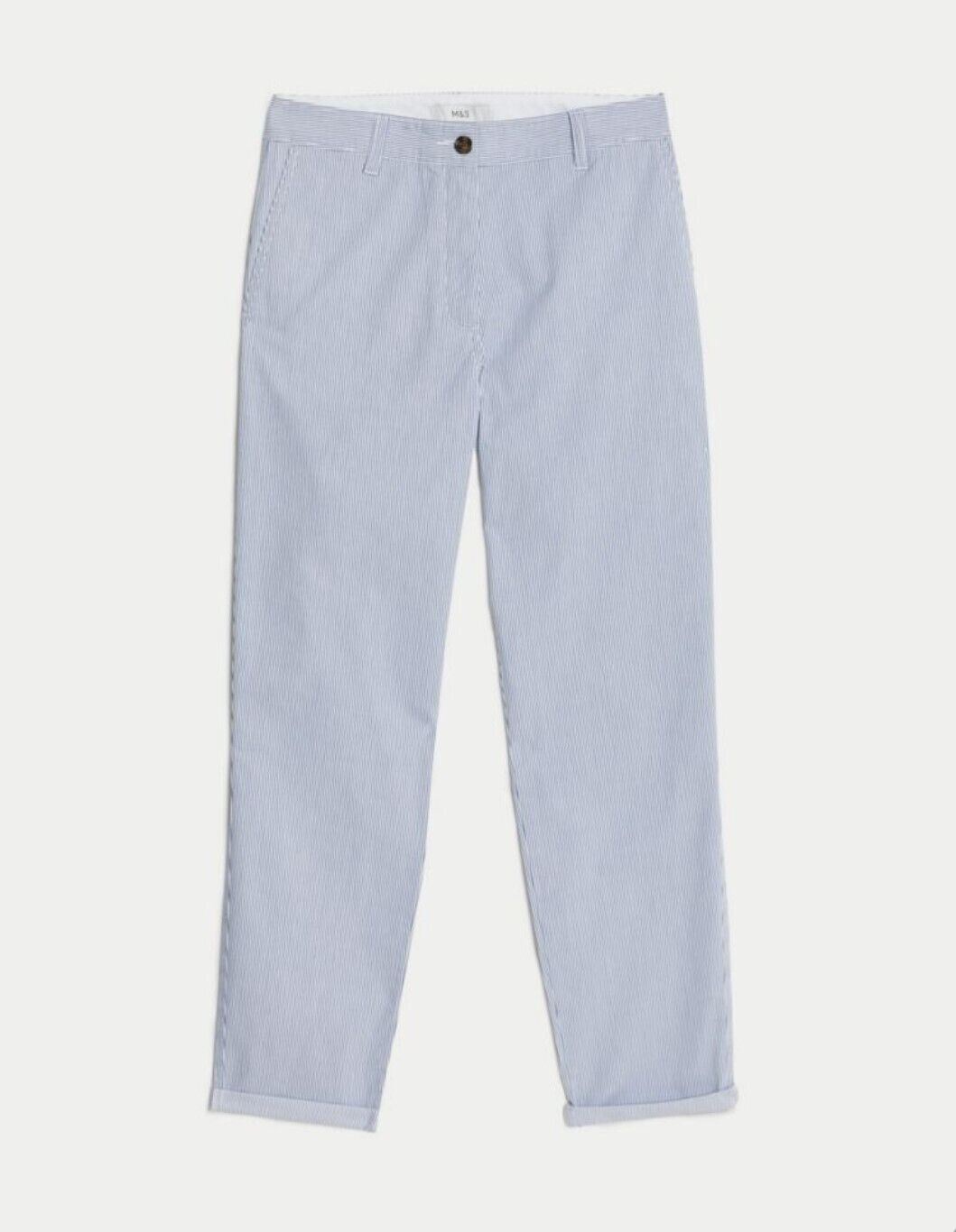 EX M&S DAMAS SLIM FIT CHINOS ALGODÓN RICO TOBILLO GRAZER PANTALONES PANTALÓN - Imagen 18 de 19