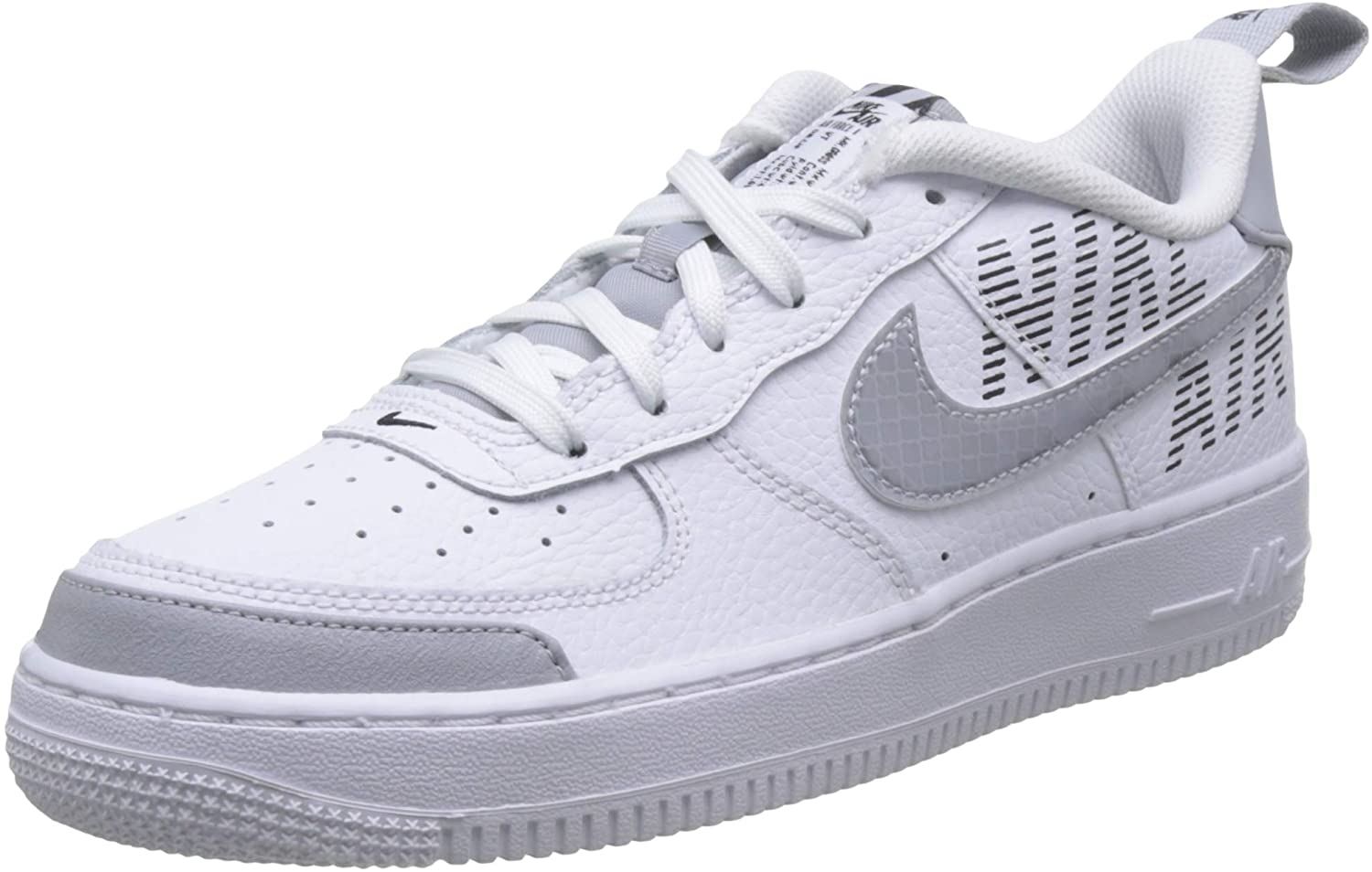 Nike Unisex GS Air Force 1 LV8 Utility White/Grey/Black Shoes BQ5484-100 | eBay