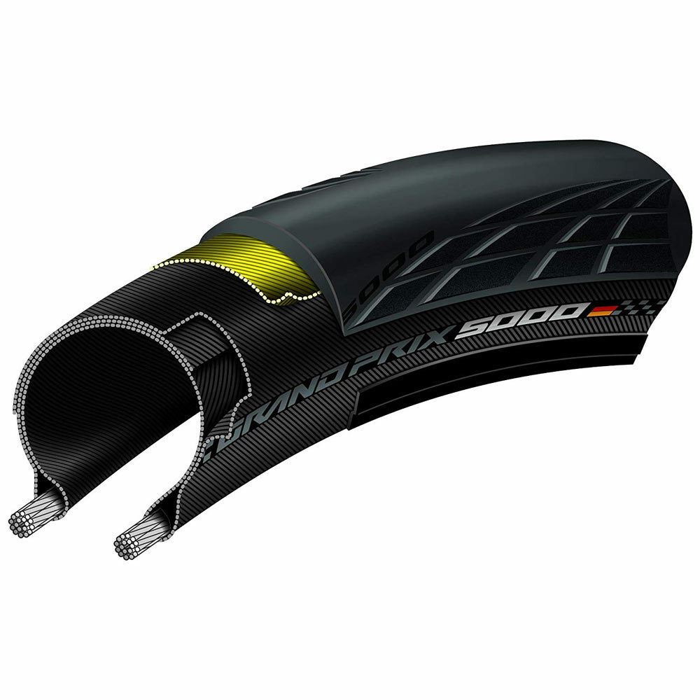 Continental Authentic Grand Prix 5000 700c x 23mm Road Folding Black Tire | eBay