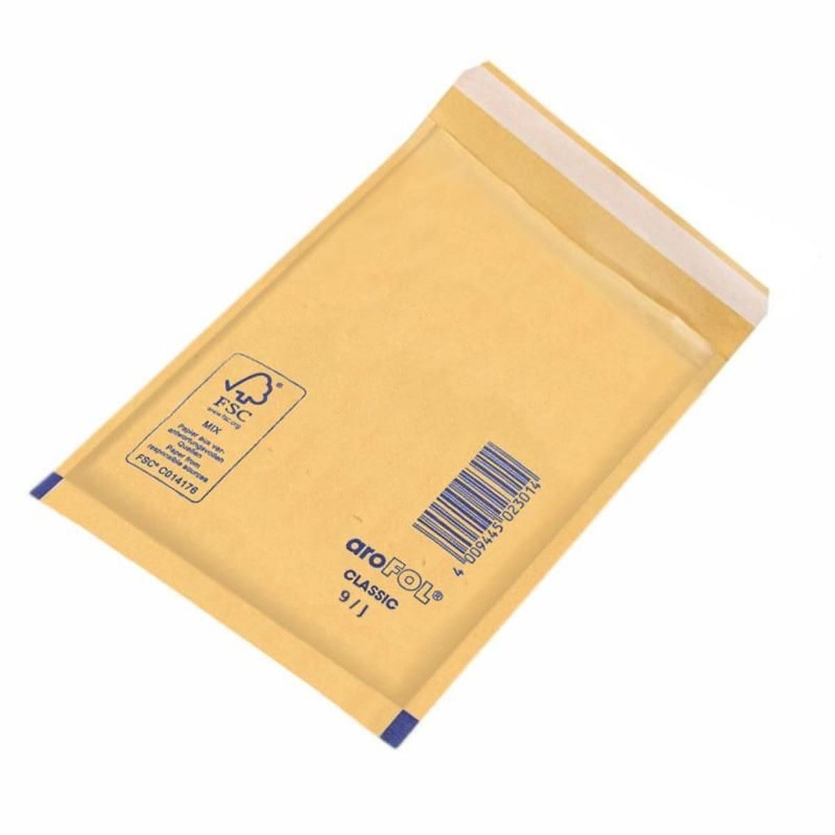 Size 9 (J/6) 300 x 445mm Arofol Gold/Brown Bubble Padded Envelopes Mailer Bags