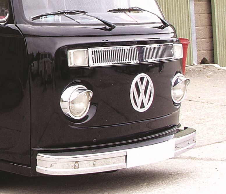 C&C Chrome Headlight Rims For VW T2 Bay Window Bus / Camper / Beetle (Pair)