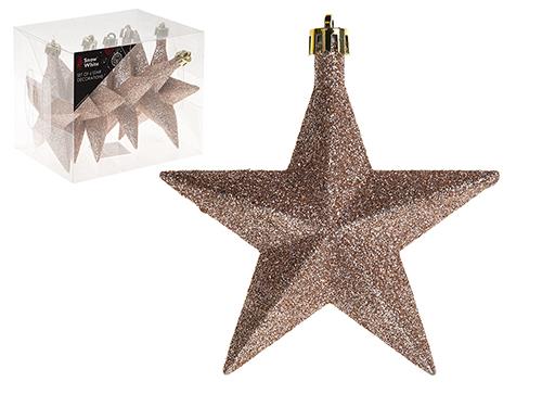 Rose Gold Christmas Tree Decorations Hanging Bauble Star Heart Unicorn Ornaments - Picture 15 of 17