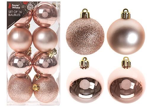 Rose Gold Christmas Tree Decorations Hanging Bauble Star Heart Unicorn Ornaments - Picture 5 of 17