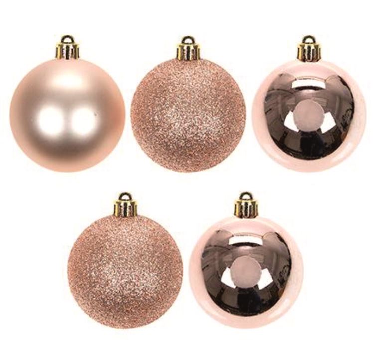 Rose Gold Christmas Tree Decorations Hanging Bauble Star Heart Unicorn Ornaments - Picture 4 of 17