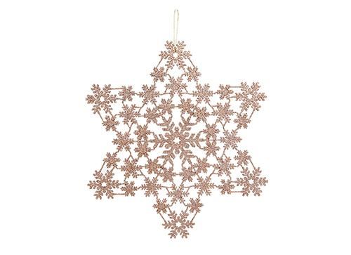 Rose Gold Christmas Tree Decorations Hanging Bauble Star Heart Unicorn Ornaments - Picture 8 of 17