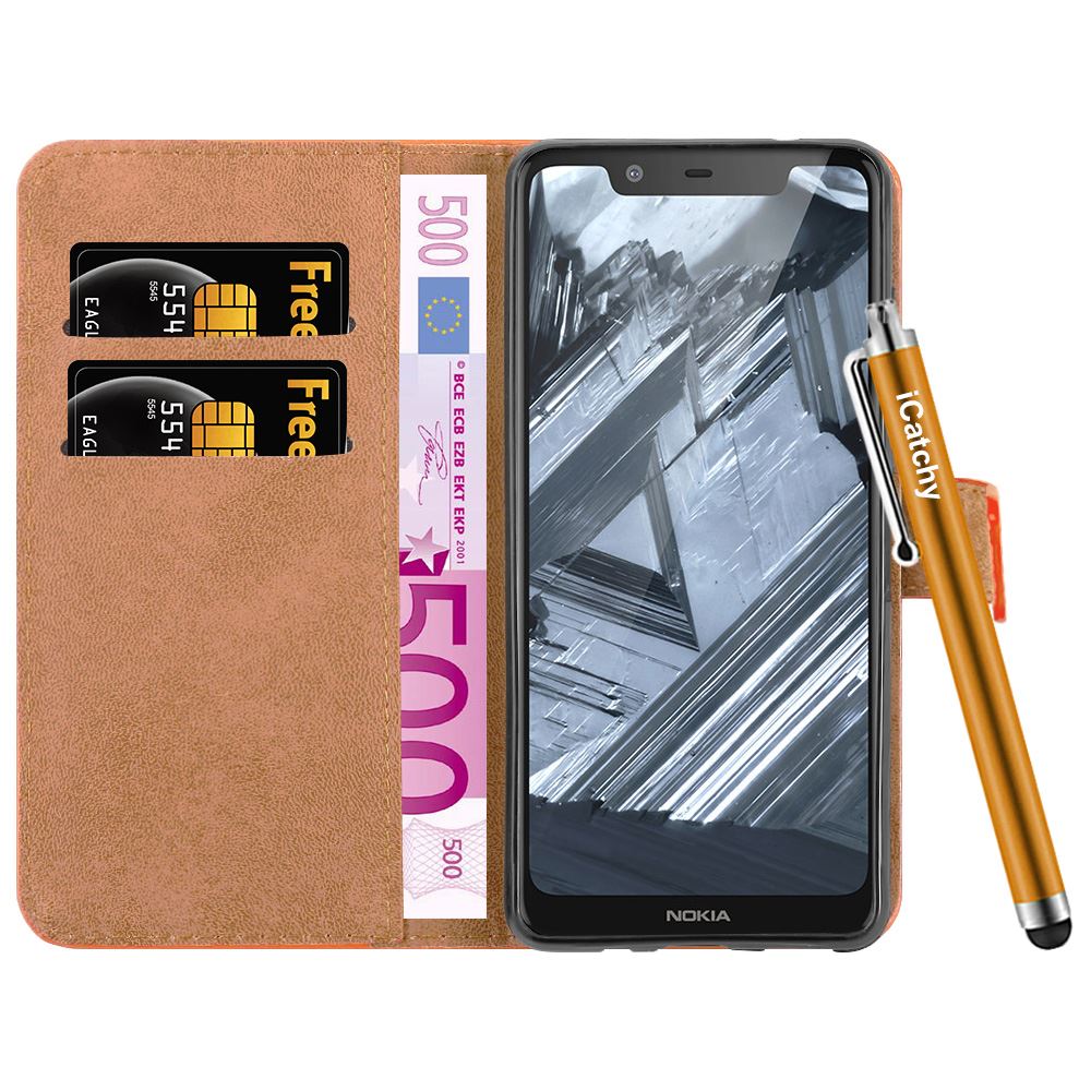 For Nokia 5.1 Phone Case Leather Wallet Book Flip Folio Stand View Cover - Picture 36 of 46