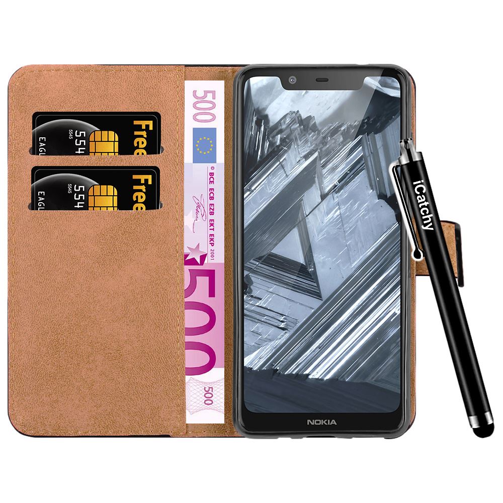 For Nokia 5.1 Phone Case Leather Wallet Book Flip Folio Stand View Cover - Picture 9 of 46