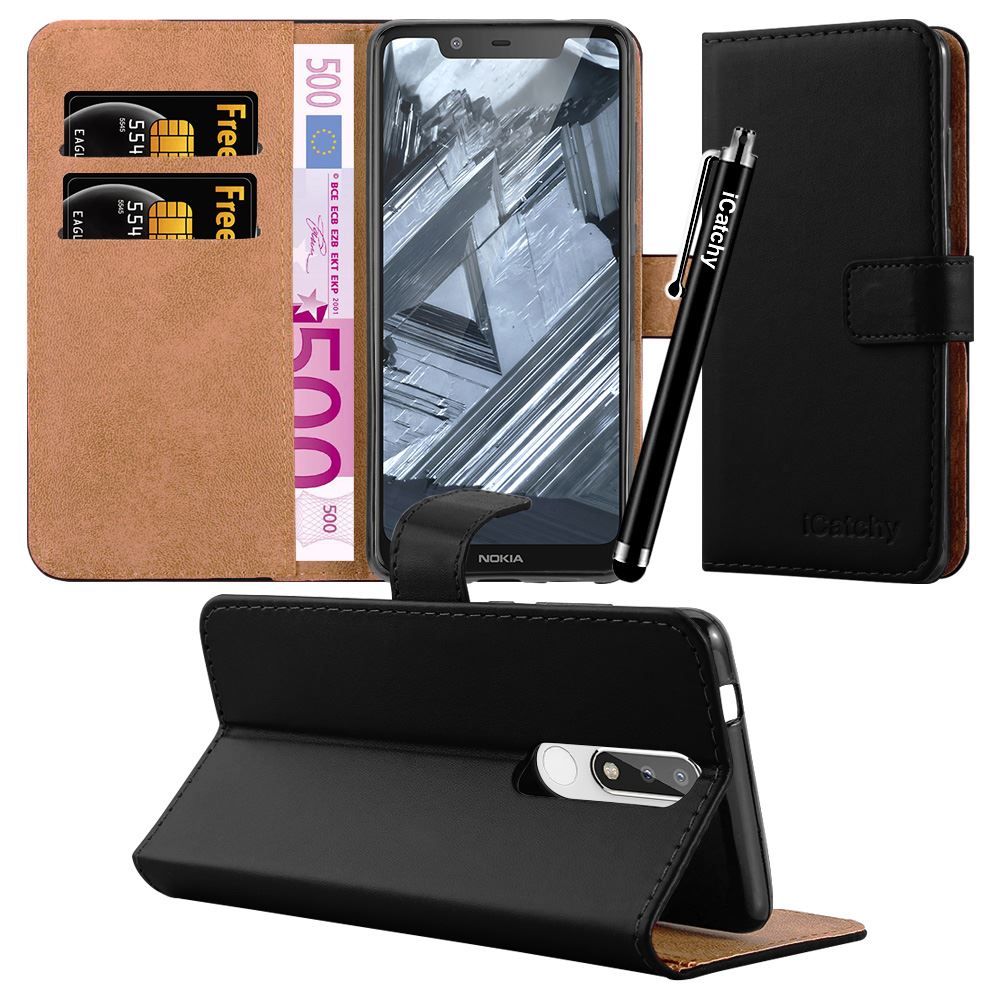 For Nokia 5.1 Phone Case Leather Wallet Book Flip Folio Stand View Cover - Picture 2 of 46